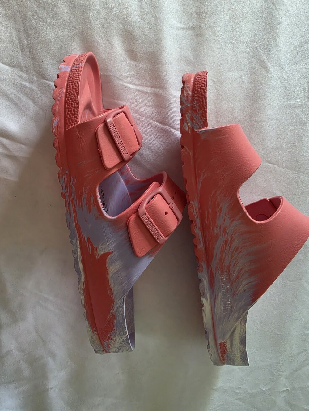 Birkenstock Arizona Essentials EVA Sandals Size 41 Medium/Narrow Coral Purple - Picture 3 of 5